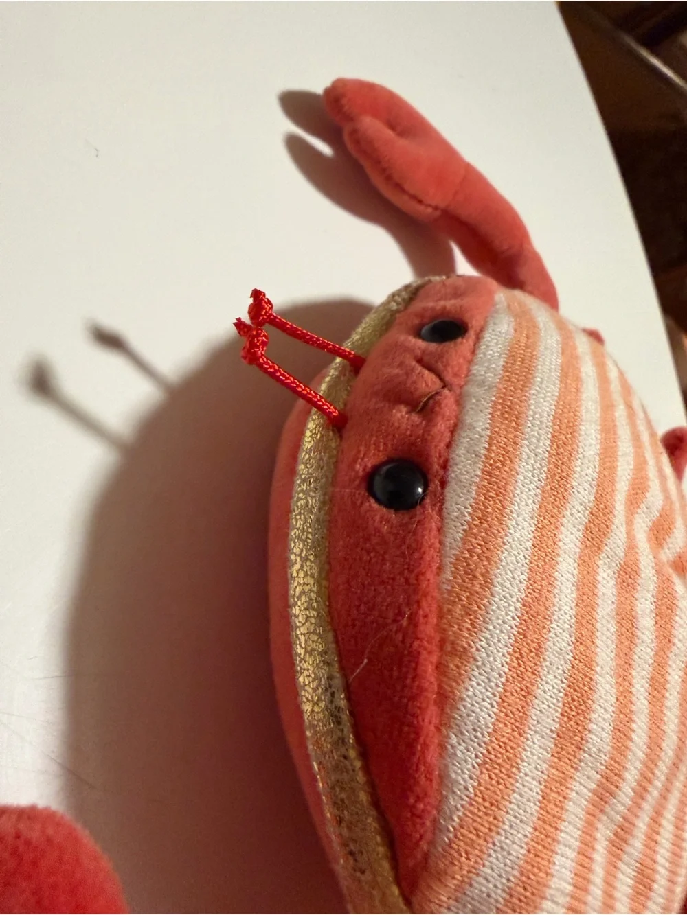 Bukowski orange striped crab plush